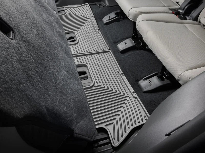 WeatherTech 24-26 Hyundai Santa Fe 2nd Row Rear All-Weather Floor Mats - Grey - Side View