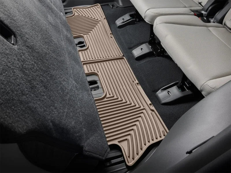 WeatherTech 24-26 Hyundai Santa Fe 2nd Row Rear All-Weather Floor Mats - Tan - Side View