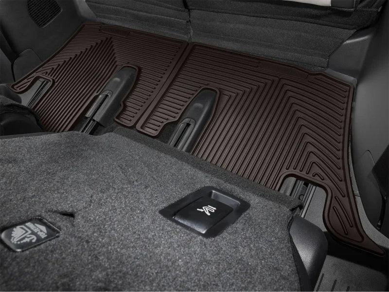 WeatherTech 24-26 Lexus TX 2nd Row Rear All-Weather Floor Mats - Cocoa - Side View