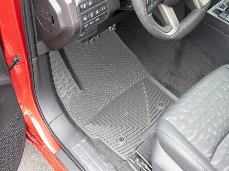 WeatherTech 24-26 Toyota Tacoma Hybrid 1st Row Front All-Weather Floor Mats - Grey - Side View