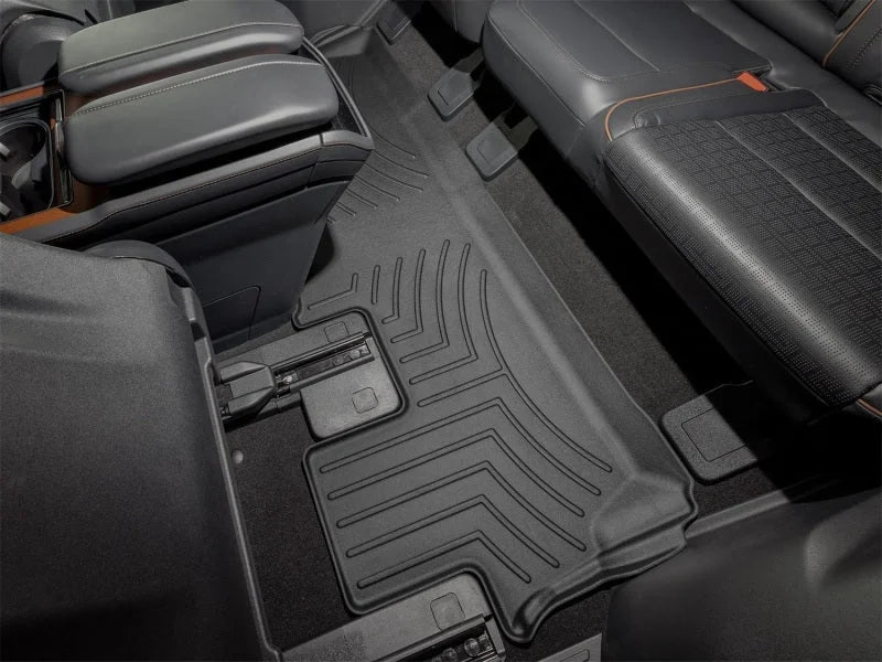 WeatherTech 25-26 Lincoln Navigator 2nd Row Rear FloorLiner 2pc - Black - Back View