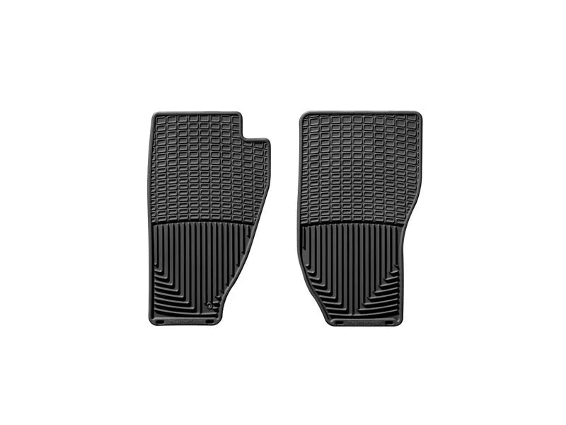 WeatherTech 84-96 Jeep Cherokee (2 door) Front Rubber Mats - Black - Side View