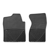 Load image into Gallery viewer, WeatherTech 99-00 Chevrolet Silverado Crew Cab Front Rubber Mats - Black - Back View