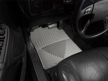 Load image into Gallery viewer, WeatherTech 99-00 Chevrolet Silverado Crew Cab Front Rubber Mats - Grey - Installation View
