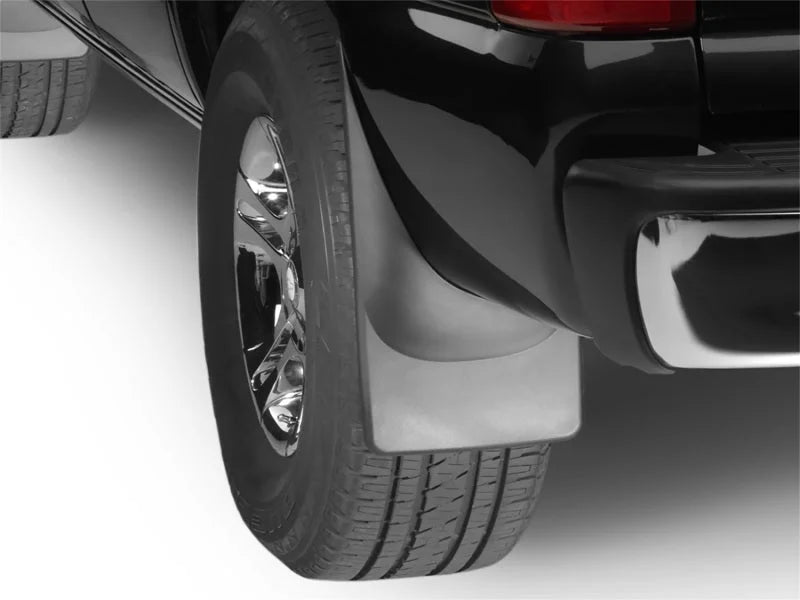 WeatherTech 99-07 Chevrolet Silverado No Drill Mudflaps - Black - Installation View