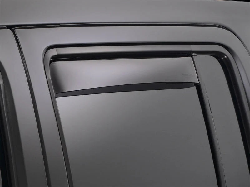 WeatherTech 99-07 Ford Super Duty Super Crew Rear Side Window Deflectors - Dark Smoke - Side View