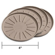 Load image into Gallery viewer, WeatherTech Round Coaster Set 4in. - Tan (Set of 4) - Side View