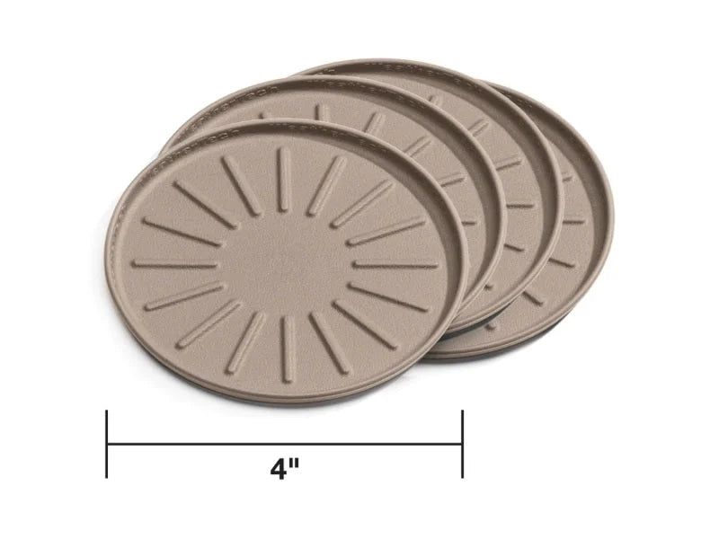 WeatherTech Round Coaster Set 4in. - Terracotta (Set of 4) - Side View