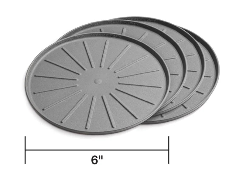 WeatherTech Round Coaster Set 6in. - Grey (Set of 4) - Side View
