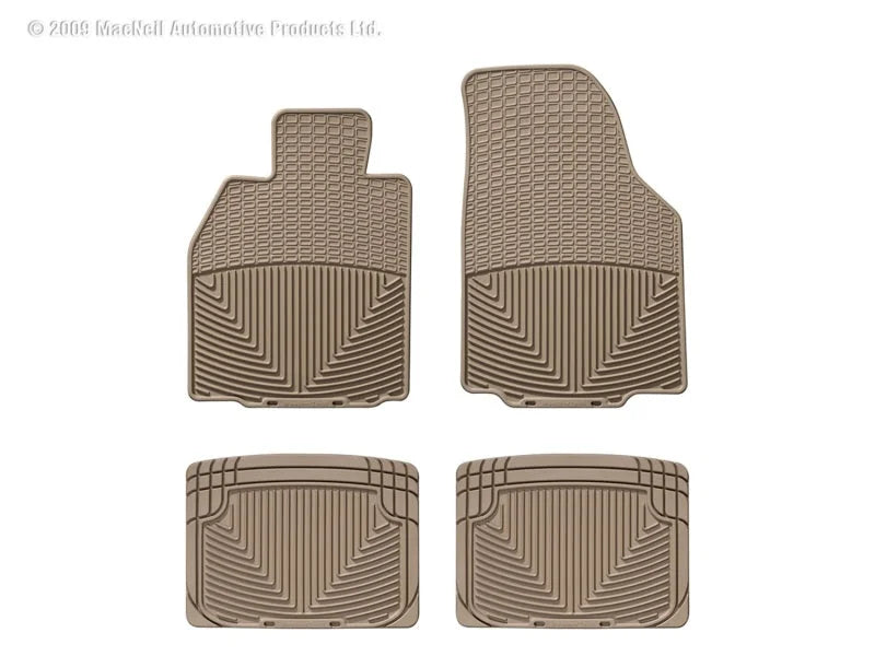 WeatherTech Rubber Mats - Rear - Tan fits 1983-1991 Porsche 944 - Side View