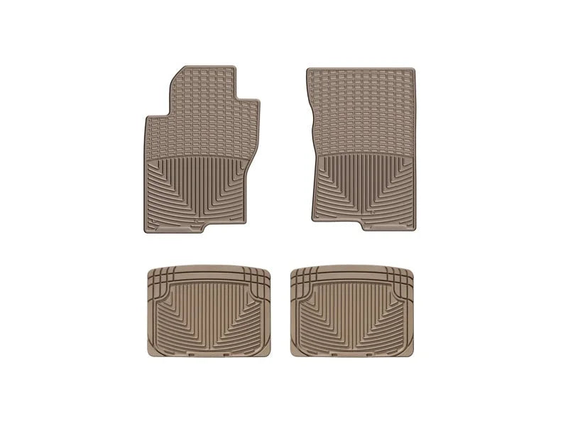 WeatherTech Rubber Mats - Rear - Tan fits 1998-2016 Nissan Frontier - Side View