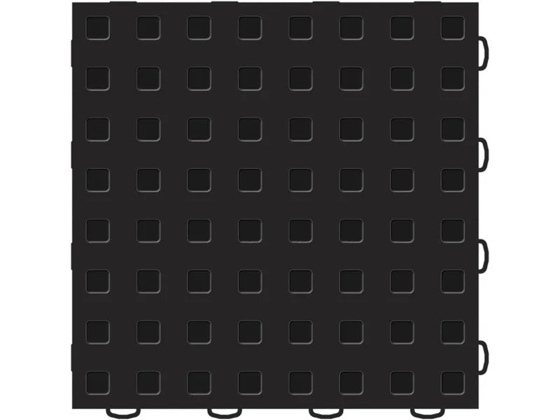 WeatherTech TechFloor - 12in X 12in Tiles - Black/Black **Order in Qtys of 10 - Installation View