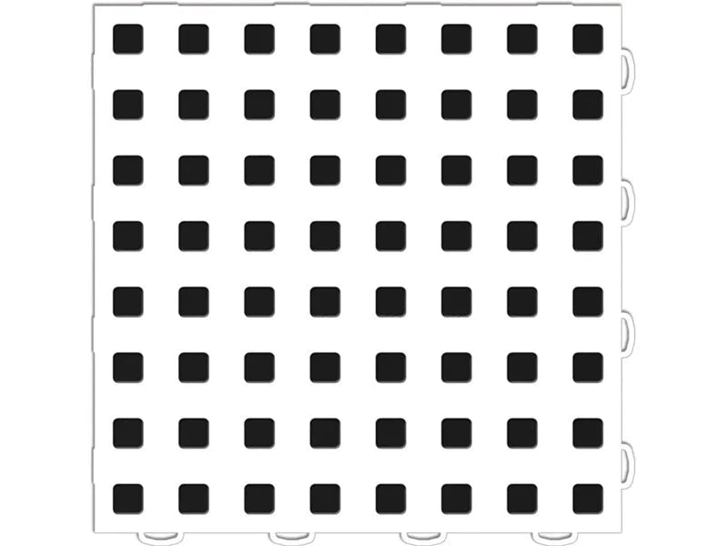 WeatherTech TechFloor - 12in X 12in Tiles - White/Black **Order in Qtys of 10 - Back View