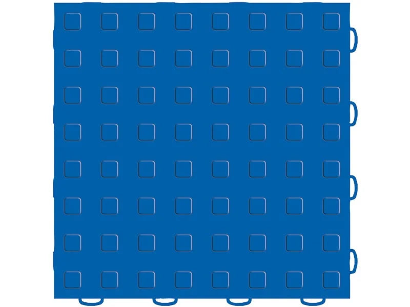 WeatherTech TechFloor 12in x 12in Solid Floor Tile w/ Raised Squares - Blue - Additional View 5