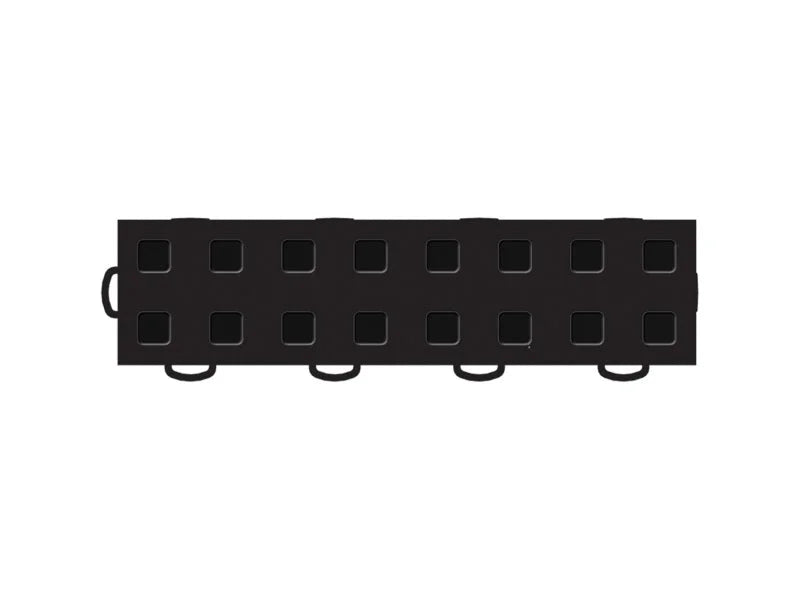 WeatherTech TechFloor - 2in X 12in Border(w/ Tabs) - Black **Order in Qtys of 10 - Installation View