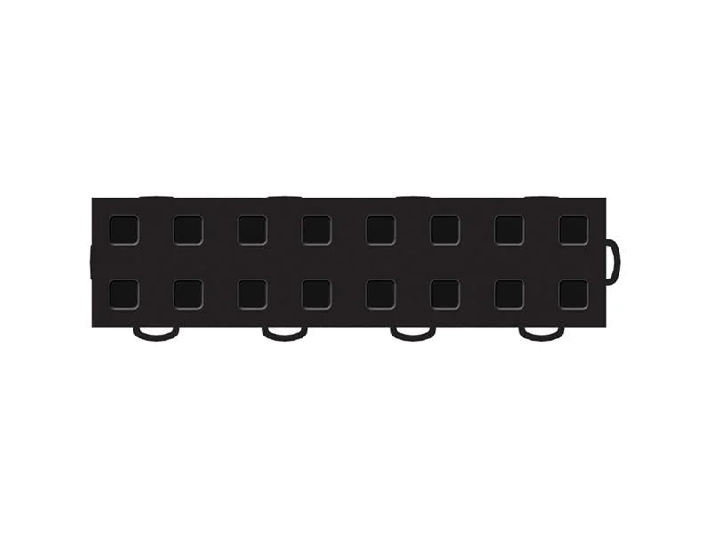 WeatherTech TechFloor - 3in X 12in Tiles(Right Loop) - Black/Black **Order in Qtys of 10 - Side View