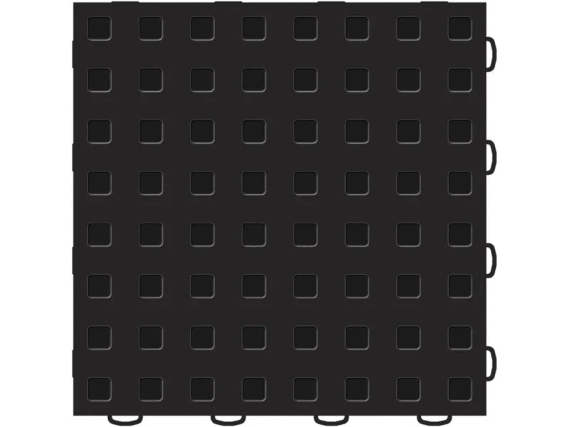 WeatherTech TechFloor - 3in X 12in Tiles(Right Loop) - Black/Black **Order in Qtys of 10 - Back View