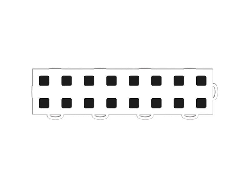WeatherTech TechFloor - 3in X 12in Tiles(Right Loop) - White/Black **Order in Qtys of 10 - Side View