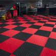Load image into Gallery viewer, WeatherTech TechFloor-3in X 12in Tiles(right loop) - Tan/Black - Side View