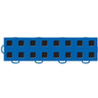 Load image into Gallery viewer, WeatherTech TechFloor - 3in x 12in Tiles(Left Loop) Blue/Black - Blue/Black - Side View