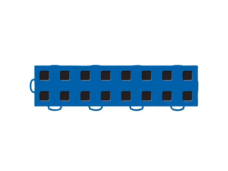 WeatherTech TechFloor - 3in x 12in Tiles(Left Loop) Blue/Black - Blue/Black - Side View