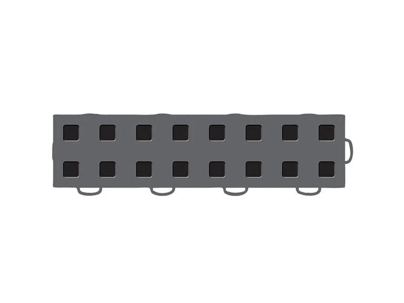 WeatherTech TechFloor - 3in x 12in Tiles(Right Loop) - Dark Grey/Black - Side View