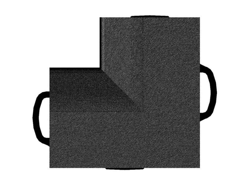 WeatherTech TechFloor - Inside Corner - Black **Order in Qtys of 4 - Installation View