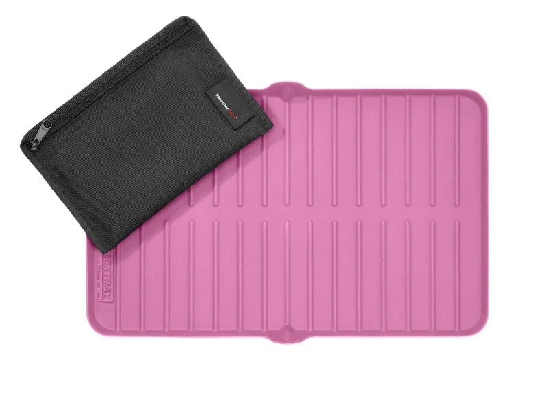 WeatherTech Universal FlexTray with Storage Bag - Pink - Side View