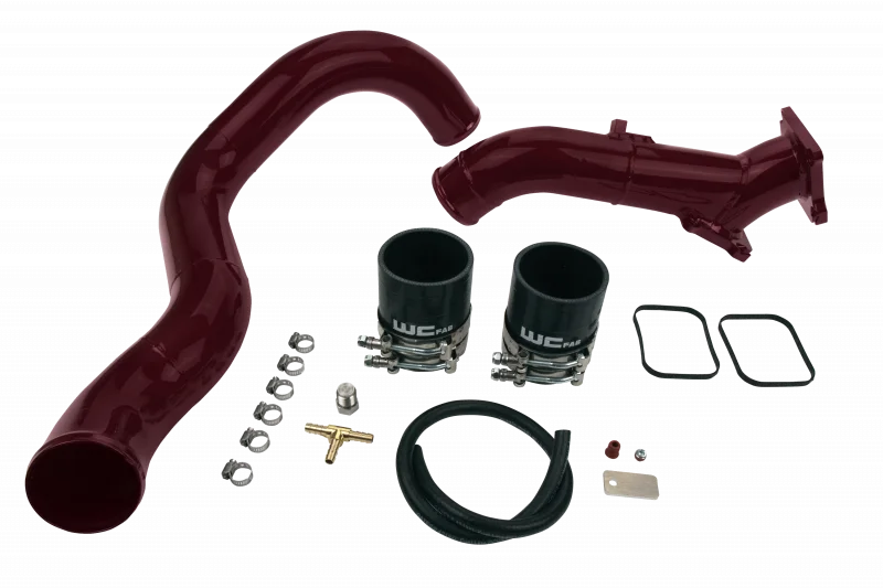 Wehrli 01-04 Chevrolet 6.6L LB7 Duramax 3in Y-Bridge Kit - Kiwi Green - Side View