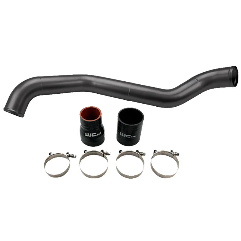 Wehrli 01-04 Chevrolet 6.6L LB7 Duramax Driver Side 3in Intercooler Pipe - Gloss White - Side View