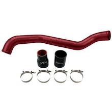 Load image into Gallery viewer, Wehrli 01-04 Chevrolet 6.6L LB7 Duramax Driver Side 3in Intercooler Pipe - WCFab Red - Side View
