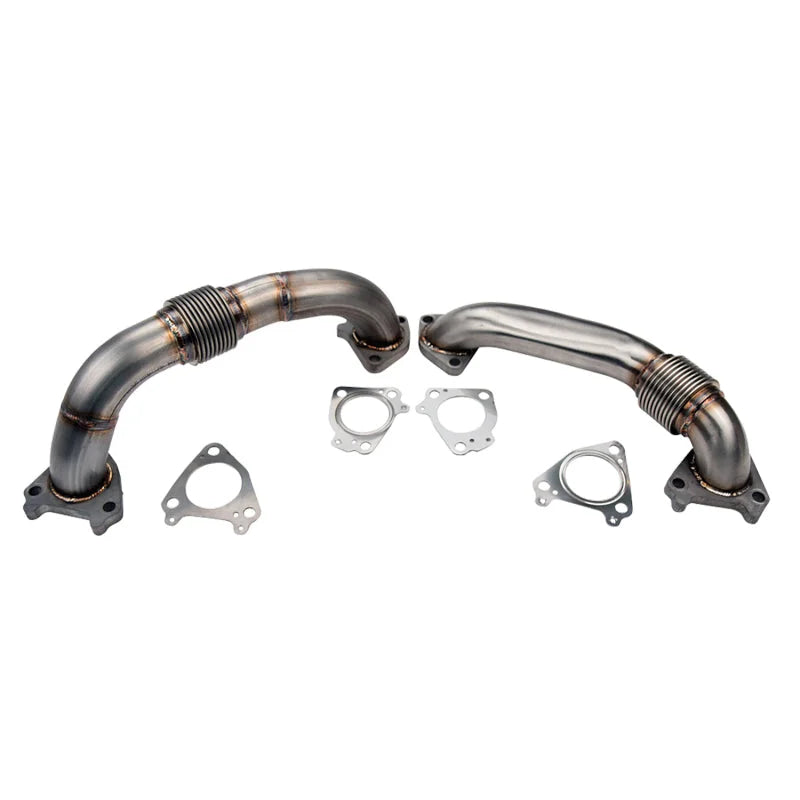 Wehrli 01-04 Duramax LB7 Billet Exhaust Manifold & SS Up Pipes w/ Gaskets and ARP Hardware - Additional View 8