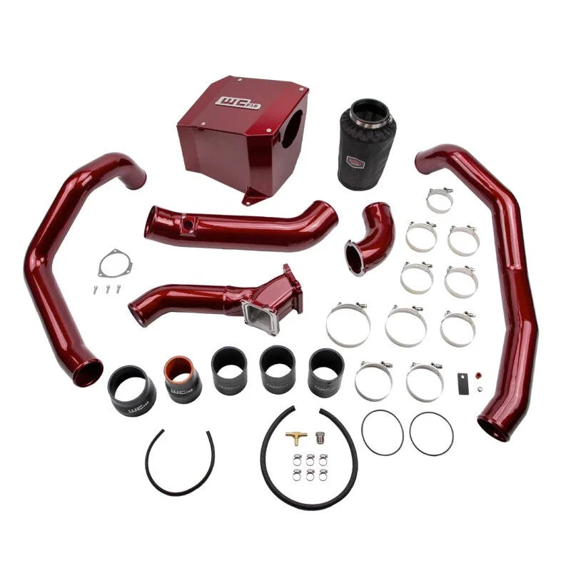 Wehrli 01-04 Duramax LB7 Stage 2 High Flow Intake Bundle Kit - WCFab Red - Detail View