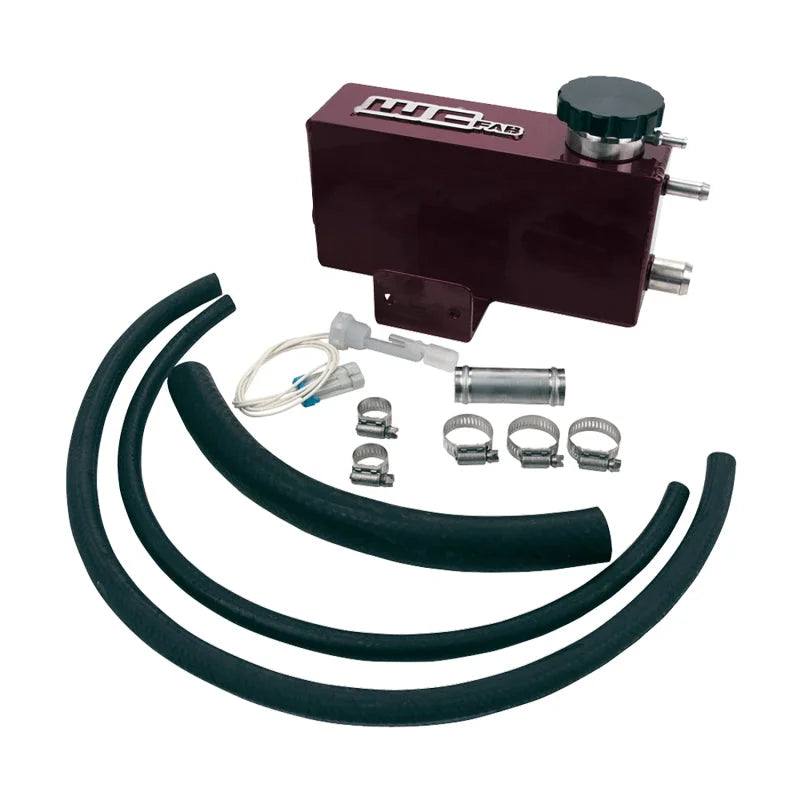 Wehrli 01-06 Chevrolet 6.6L LB7/LLY/LBZ Duramax Twin Turbo Style Coolant Tank Kit - Gloss Black - Main Product View