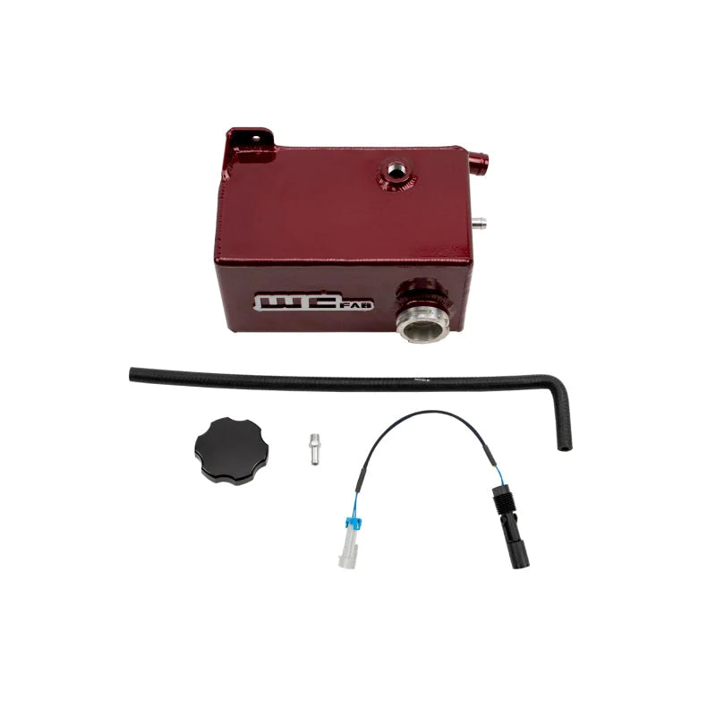 Wehrli 01-07 Chevrolet 6.6L LB7/LLY/LBZ Duramax OEM Placement Coolant Tank Kit - WCFab Red - Main Product View