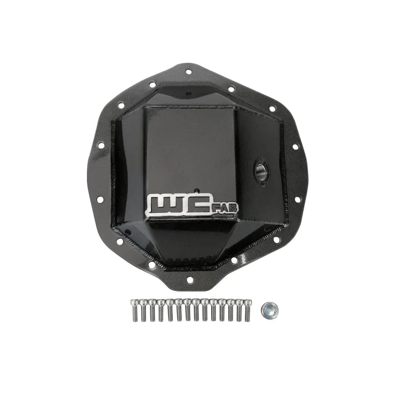 Wehrli 01-19 Chevrolet Duramax/03-19 Dodge Cummins 11.5in AAM Rear Diff. Cover - Bengal Red - Side View