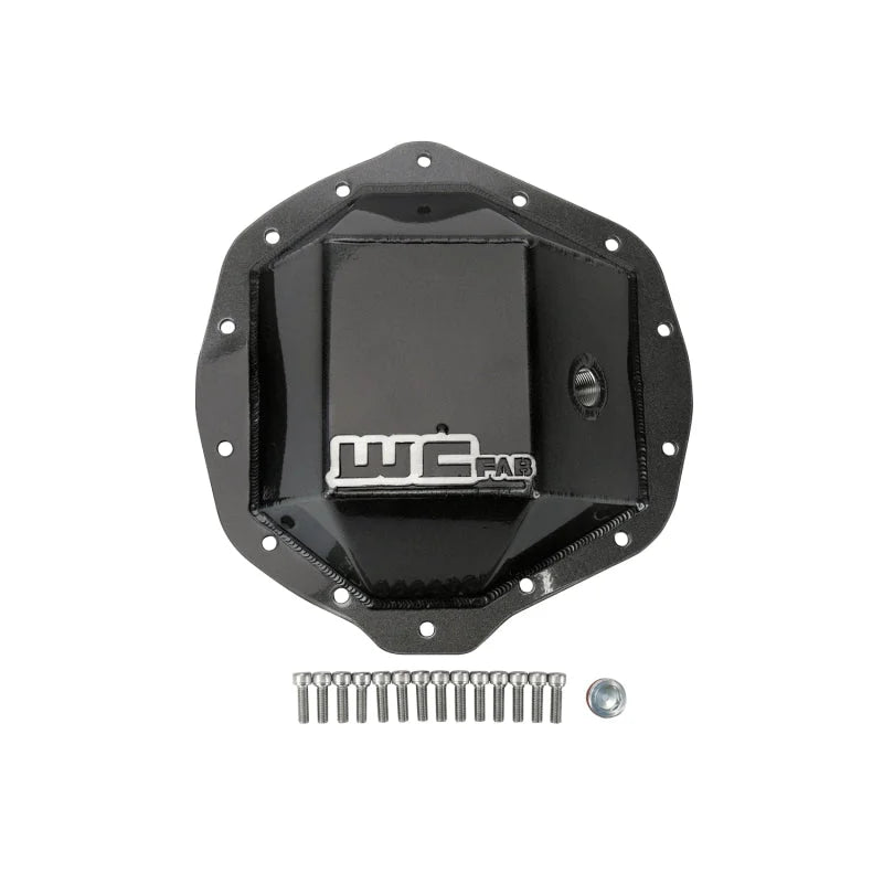 Wehrli 01-19 Chevrolet Duramax/03-19 Dodge Cummins 11.5in AAM Rear Diff. Cover - WCFab Grey - Side View