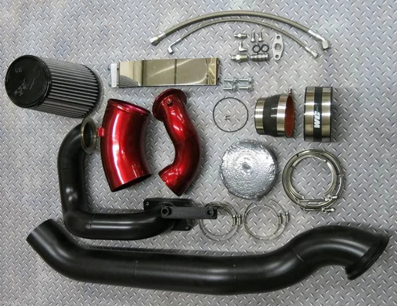 Wehrli 03-07 Dodge 5.9L Cummins S400 Twin Turbo Kit (No Turbo) - Gloss Black - Installation View