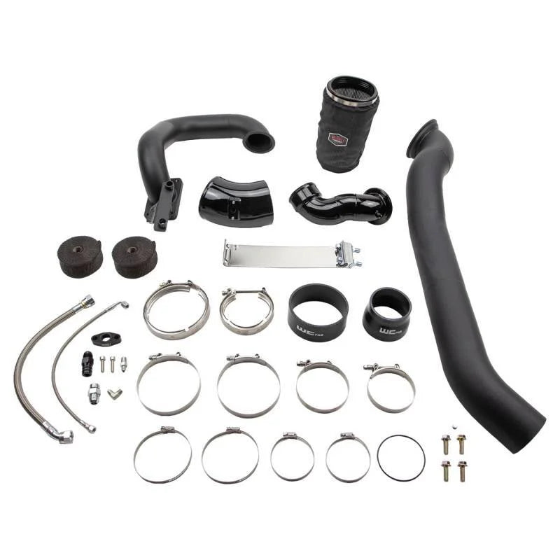 Wehrli 03-07 Dodge 5.9L Cummins S400 Twin Turbo Kit (No Turbo) - WCFab Grey - Main Product View