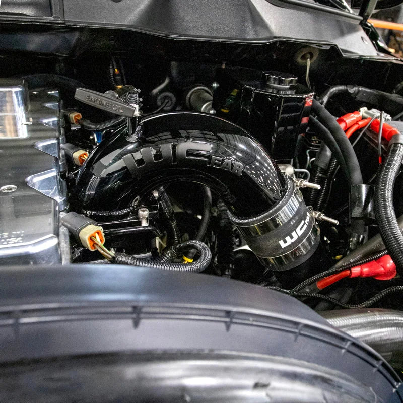 Wehrli 03-07 Dodge Cummins 5.9L 3.5in Intake Horn w/Driver IC Pipe - Illusion Purple - Additional View 8