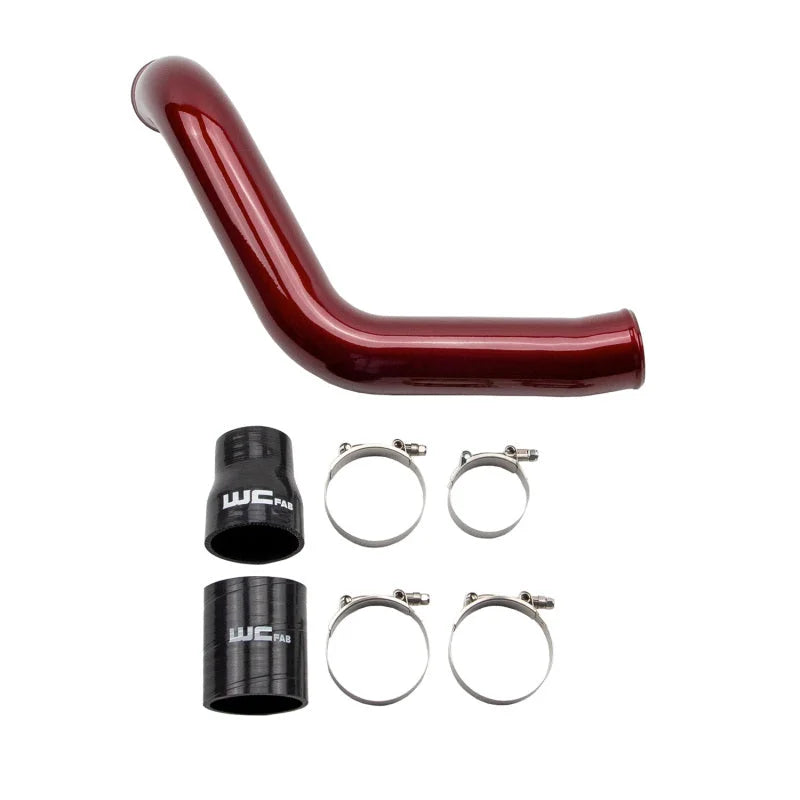 Wehrli 04-05 Duramax (LLY) Passenger Side 3in Intercooler Pipe - Red - Main Product View