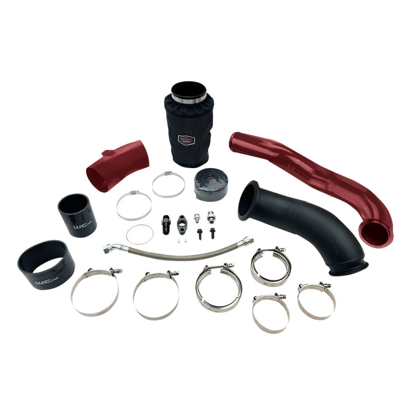 Wehrli 04.5-07 Dodge 5.9L Cummins S300 Turbo 2nd Gen Swap Kit (No Turbo/Manifold) - WCFab Red - Side View