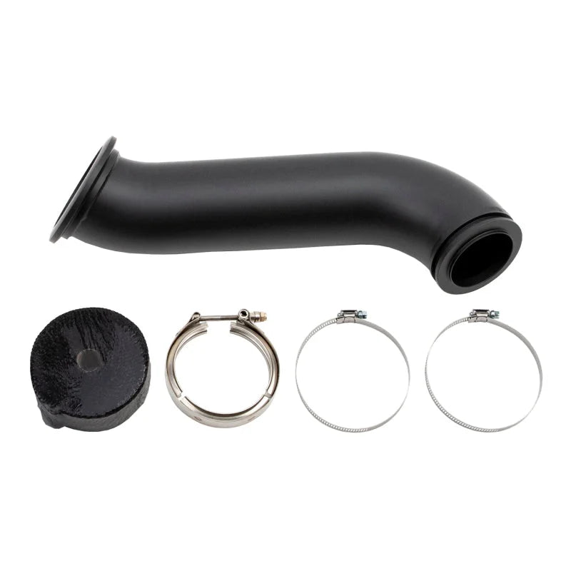 Wehrli 04.5-07 Dodge Ram Cummins 4in Down Pipe - w/High Mount S300 Turbo & 2nd Gen Manifold - Main Product View