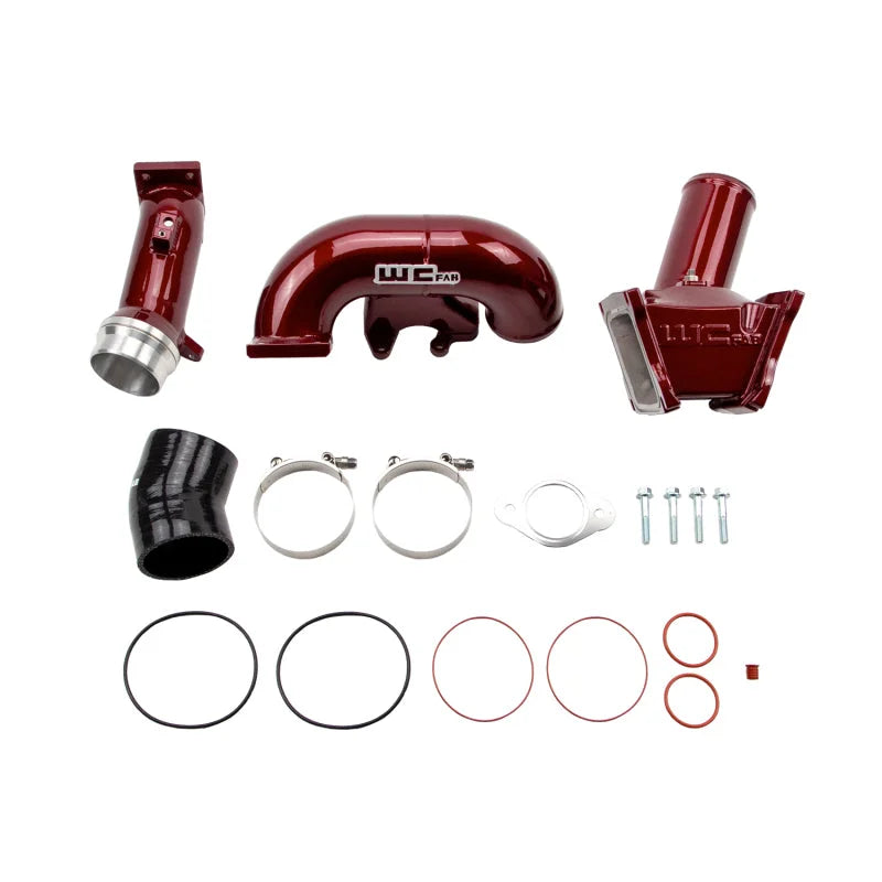 Wehrli 06-07 Chevrolet Duramax LBZ 3in. Y-Bridge Kit - WCFab Red - Main Product View