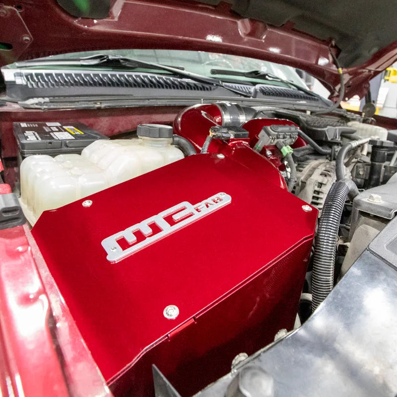 Wehrli 06-07 Duramax LBZ 4in. Intake Kit w/ Air Box - Candy Red - Installation View