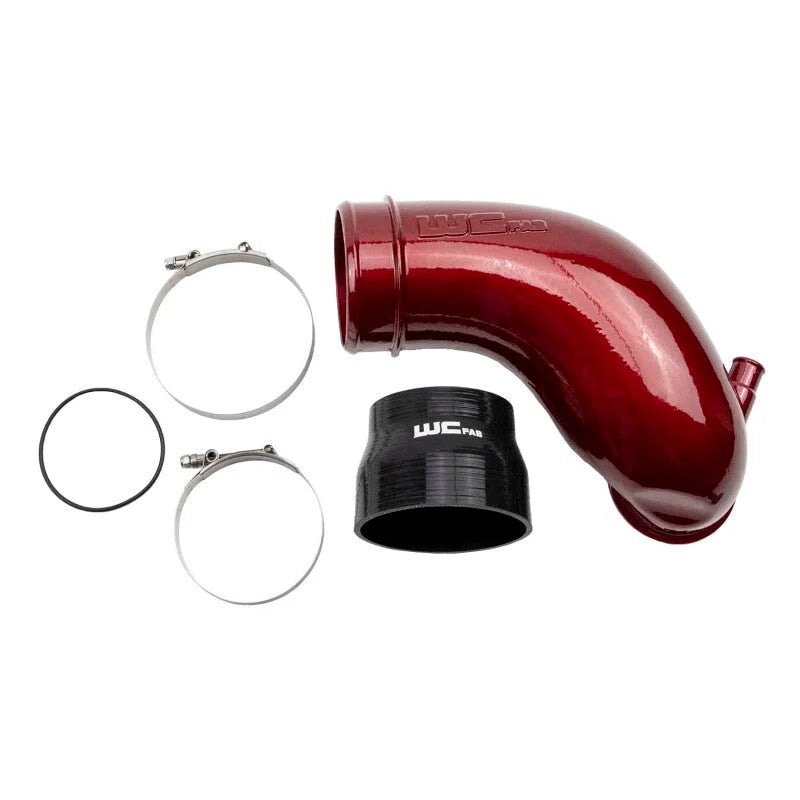 Wehrli 06-10 Chevrolet 6.6L LBZ/LMM Duramax 3.5in Intake Horn - WCFab Red - Main Product View