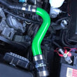 Load image into Gallery viewer, Wehrli 06-10 Chevrolet 6.6L LBZ/LMM Duramax Upper Coolant Pipe - Gloss Black - Installation View