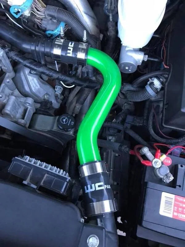 Wehrli 06-10 Chevrolet 6.6L LBZ/LMM Duramax Upper Coolant Pipe - Gun Metal - Side View