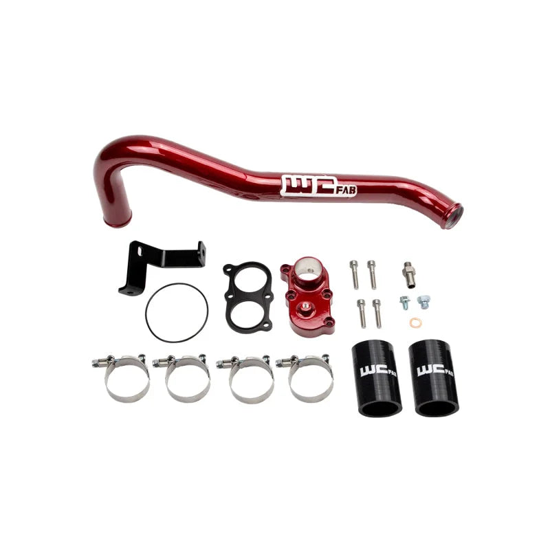 Wehrli 06-10 Duramax LBZ/LMM Thermostat Housing Kit - WCFab Red - Main Product View