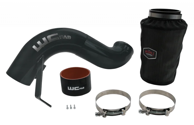 Wehrli 07.5-09 Dodge 6.7L Cummins 4in Intake Kit - Bengal Red - Detail View